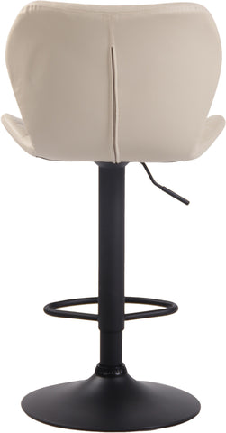 TPFLiving bar stool Cora frame black faux leather