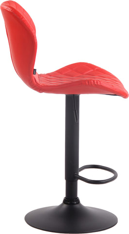 TPFLiving bar stool Cora frame black faux leather