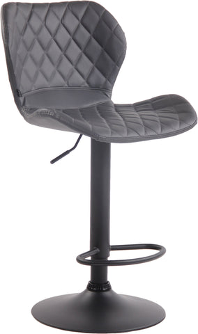 TPFLiving bar stool Cora frame black faux leather