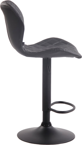 TPFLiving bar stool Cora frame black faux leather