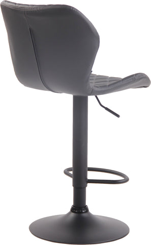 TPFLiving bar stool Cora frame black faux leather