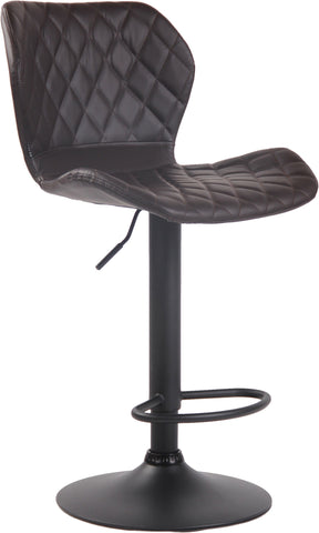TPFLiving bar stool Cora frame black faux leather