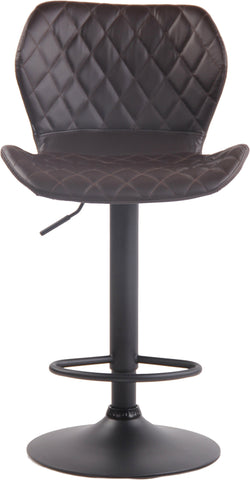 TPFLiving bar stool Cora frame black faux leather