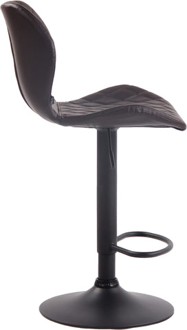 TPFLiving bar stool Cora frame black faux leather