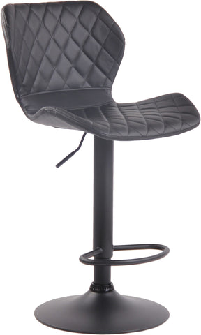 TPFLiving bar stool Cora frame black faux leather