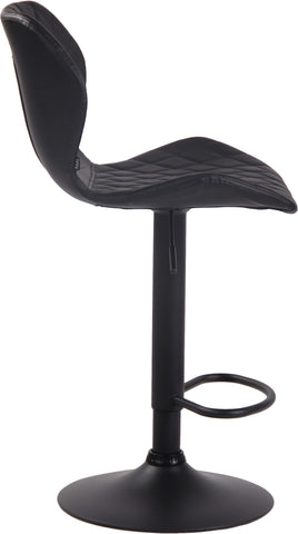 TPFLiving bar stool Cora frame black faux leather