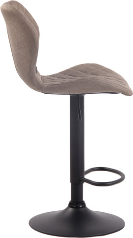 TPFLiving bar stool Cora frame black fabric