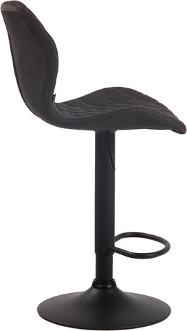 TPFLiving bar stool Cora frame black fabric