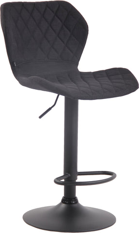 TPFLiving bar stool Cora frame black fabric