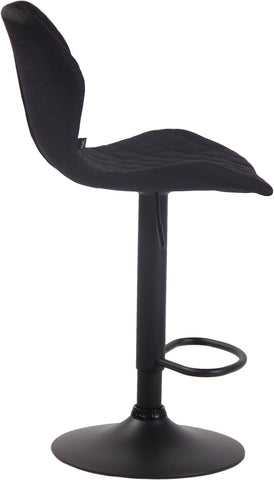 TPFLiving bar stool Cora frame black fabric