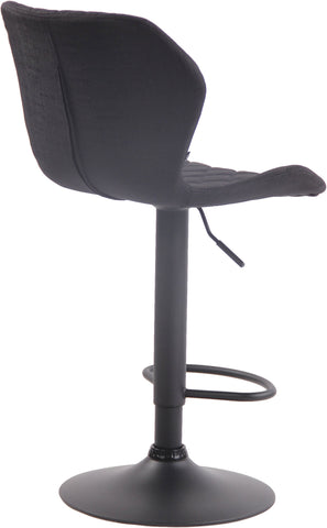 TPFLiving bar stool Cora frame black fabric