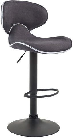 TPFLiving bar stool Las Palmas frame black fabric