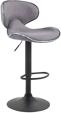 TPFLiving bar stool Las Palmas frame black fabric