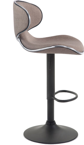 TPFLiving bar stool Las Palmas frame black fabric