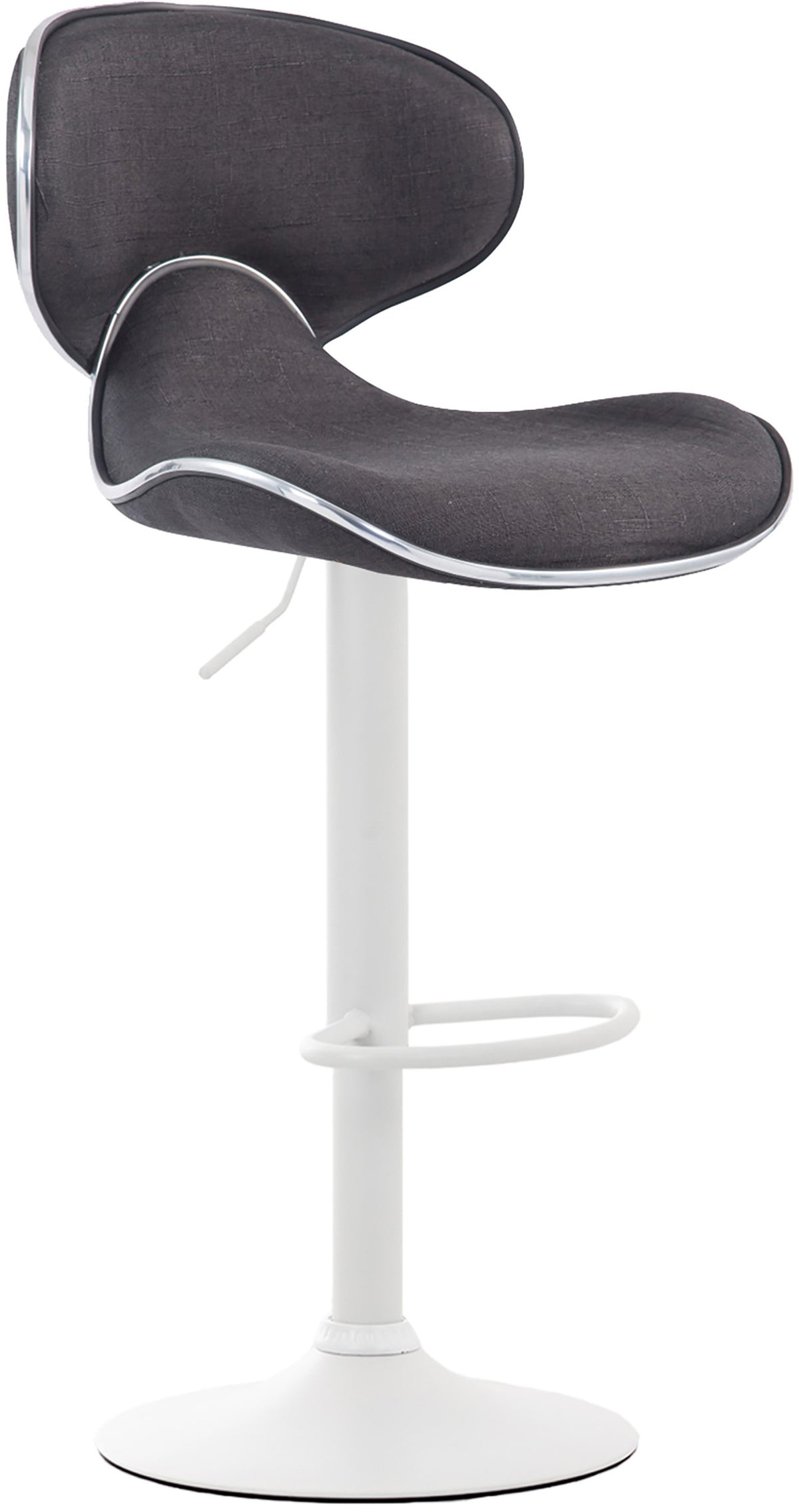 TPFLiving bar stool Las Palmas frame white fabric