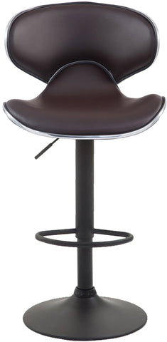 TPFLiving bar stool Las Palmas frame black faux leather