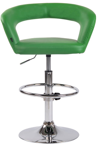 TPFLiving Bar stool Jan metal frame in chrome look faux leather