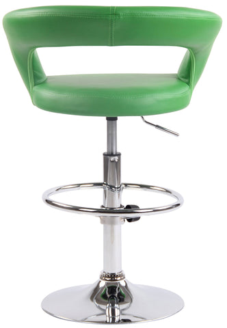 TPFLiving Bar stool Jan metal frame in chrome look faux leather