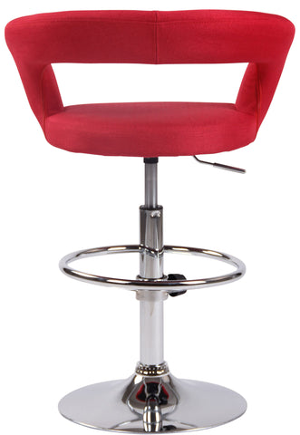 TPFLiving Barhocker Jan Gestell Metall in Chromoptik Stoff