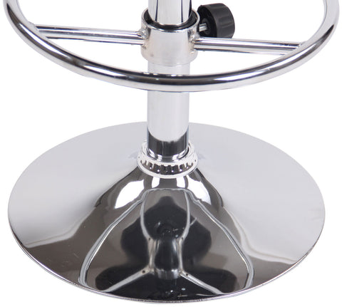 TPFLiving bar stool Jan metal frame in chrome look fabric