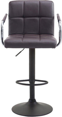 TPFLiving bar stool Luca frame black faux leather