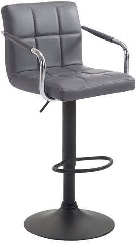 TPFLiving bar stool Luca frame black faux leather