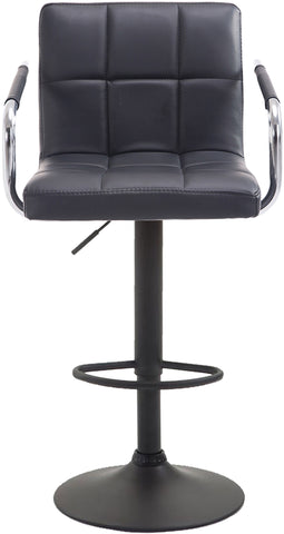 TPFLiving bar stool Luca frame black faux leather
