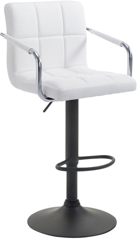 TPFLiving bar stool Luca frame black faux leather