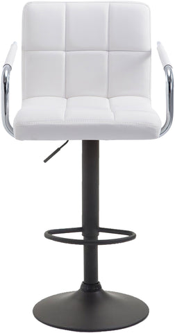 TPFLiving bar stool Luca frame black faux leather