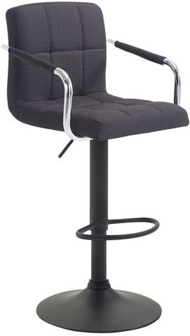 TPFLiving bar stool Luca frame black fabric