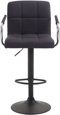 TPFLiving bar stool Luca frame black fabric