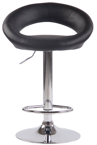 TPFLiving bar stool Olin metal frame in chrome look faux leather