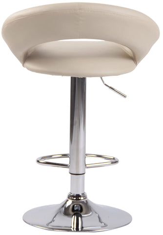 TPFLiving bar stool Olin metal frame in chrome look faux leather