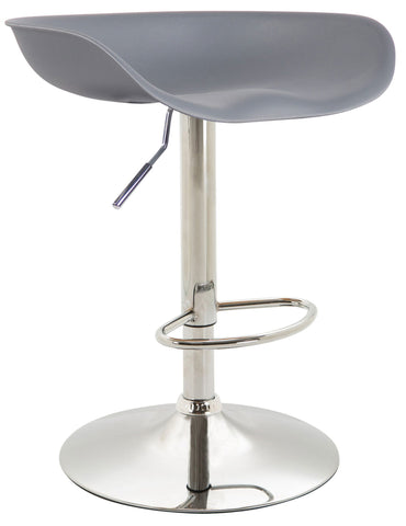 TPFLiving bar stool Anna metal frame in chrome look plastic