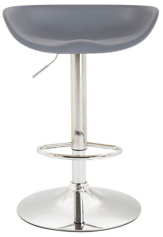 TPFLiving bar stool Anna metal frame in chrome look plastic