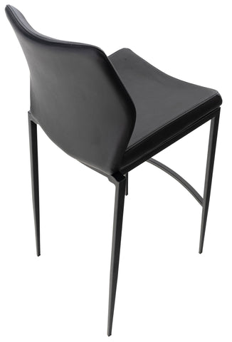 TPFLiving bar stool Matheo frame black faux leather