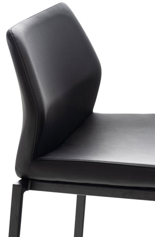 TPFLiving bar stool Matheo frame black faux leather