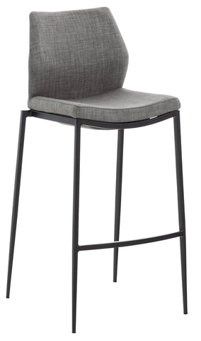 TPFLiving bar stool Matheo frame black fabric