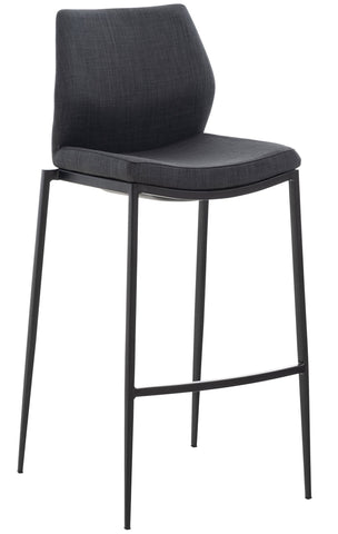 TPFLiving bar stool Matheo frame black fabric