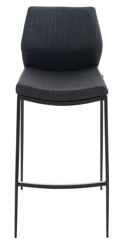 TPFLiving bar stool Matheo frame black fabric