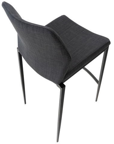 TPFLiving bar stool Matheo frame black fabric