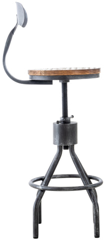 TPFLiving bar stool Hafa wooden seat frame