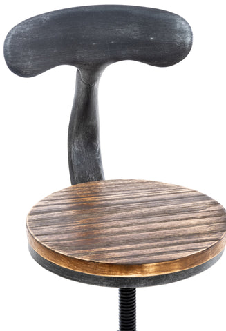 TPFLiving bar stool Hafa wooden seat frame