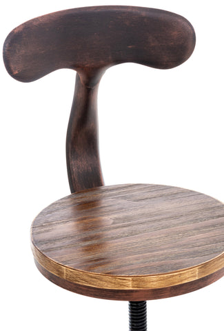 TPFLiving bar stool Hafa wooden seat frame