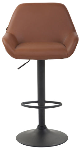 TPFLiving bar stool Bragnum frame black faux leather