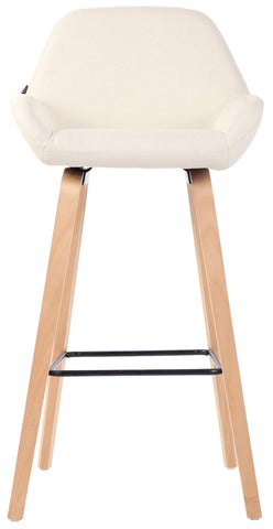 TPFLiving bar stool Newnan 4-foot frame natural (oak) fabric