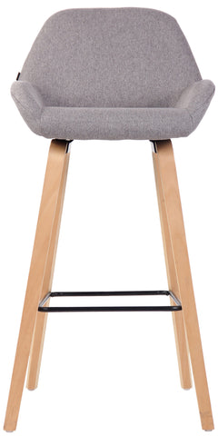 TPFLiving bar stool Newnan 4-foot frame natural (oak) fabric