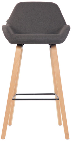 TPFLiving bar stool Newnan 4-foot frame natural (oak) fabric