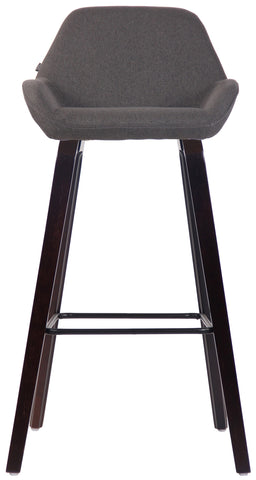 TPFLiving bar stool Newnan 4-foot frame walnut (oak) fabric