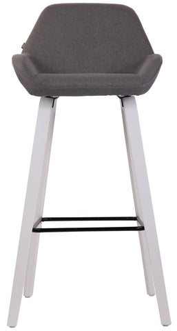 TPFLiving bar stool Newnan 4-foot frame white (oak) fabric